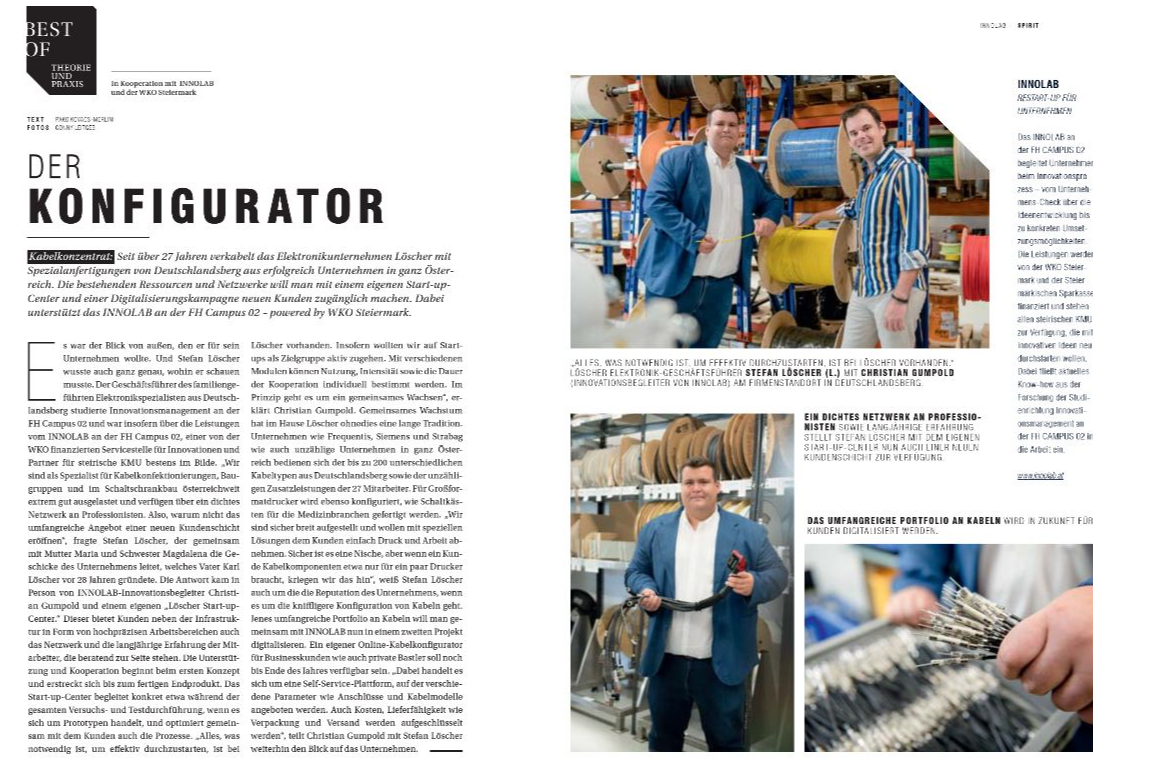 Der Konfigurator - Spirit Magazin berichtet über unsere Vorhaben